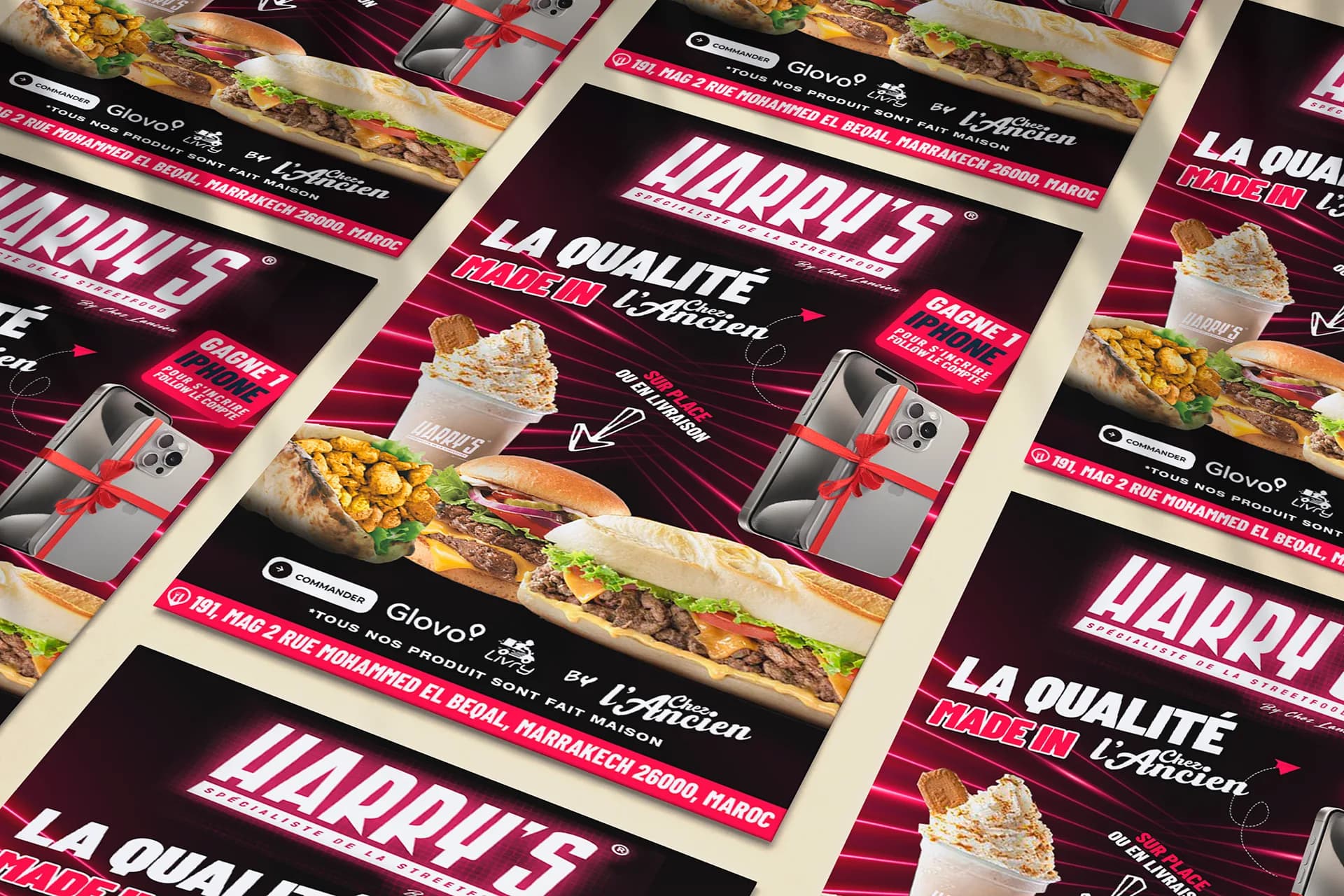 Flyers et supports imprimés pour la restauration